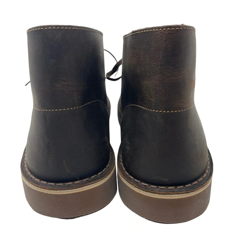Clarks Bushacre 2 Brown Leather‎ Beeswax Ankle Chukka Casual Boots Size 12